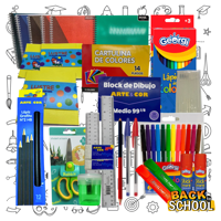 Genérico - Pack 75 Útiles Escolares Combo Escolar Secundario Lista