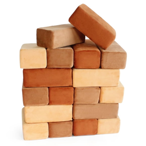 Set de 24 bloques de construcción Plush Blocks para niños Desert Colors