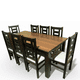 thumbnail image 1 of Juego de Comedor New Barcelona Chocolate 8 Sillas Mesa Rectangular, 1 of 8