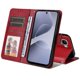 thumbnail image 4 of Funda Billetera para Infinix Hot 60i 4G con Porta Tarjetas y Soporte Ajustable Rojo, 4 of 6