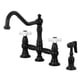 thumbnail image 1 of Grifo de Cocina Kingston Brass KS3270PXBS Negro Mate, 1 of 9