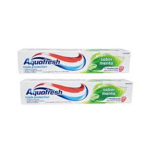Pack 2 Pasta Dental Aquafresh Sabor Menta 158G
