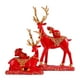 thumbnail image 1 of Figuras De Amantes De Los Renos Decoración Acentos Estatuas De Ciervos De Resina Para Chimenea Rojo, 1 of 3