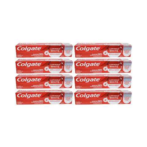 Pack 8 Pasta Dental Colgate Luminous White Brilliant 140G