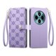 thumbnail image 1 of Funda Billetera con Cierre para [Xiaomi Poco M7] con Tarjetero, Soporte y Correa de ManoMorado, 1 of 5