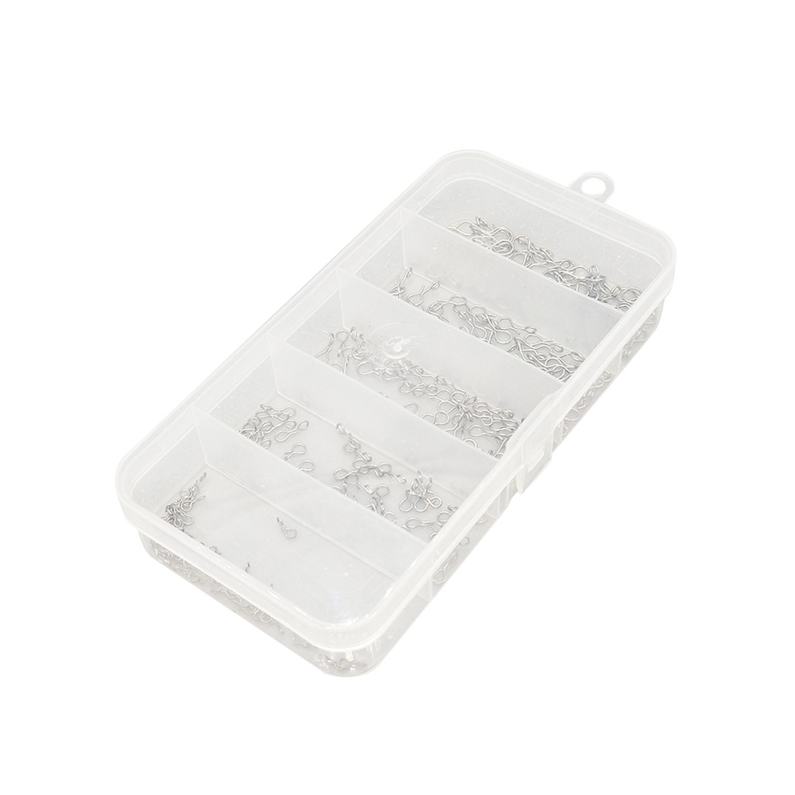 Ioensy - 250 Uds Broche De Pesca Con Mosca 5 Tamaños Sin Nudo Broche Para Moscas Anzuelo Señuelos Jigs Señuelos