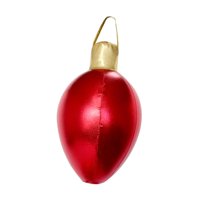 Magideal - Bola Navideña Inflable, Adorno Navideño De Gran Tamaño, Decoración Para Exteriores, Ligera, Duradera, Impermeable, Adecuada Para Jardín, Patio, Fiesta Rojo