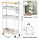 thumbnail image 4 of Carro de Almacenamiento Delgado de 4 Niveles con Ruedas, Carro Estrecho de Metal para Cocina, Organizador de Baño con Estante de Madera y Asa para Espacios Pequeños, 4 of 9