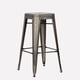 thumbnail image 3 of Taburete Piso Alto 77 cm Estilo Industrial Metal Plateado Apilable, 3 of 4