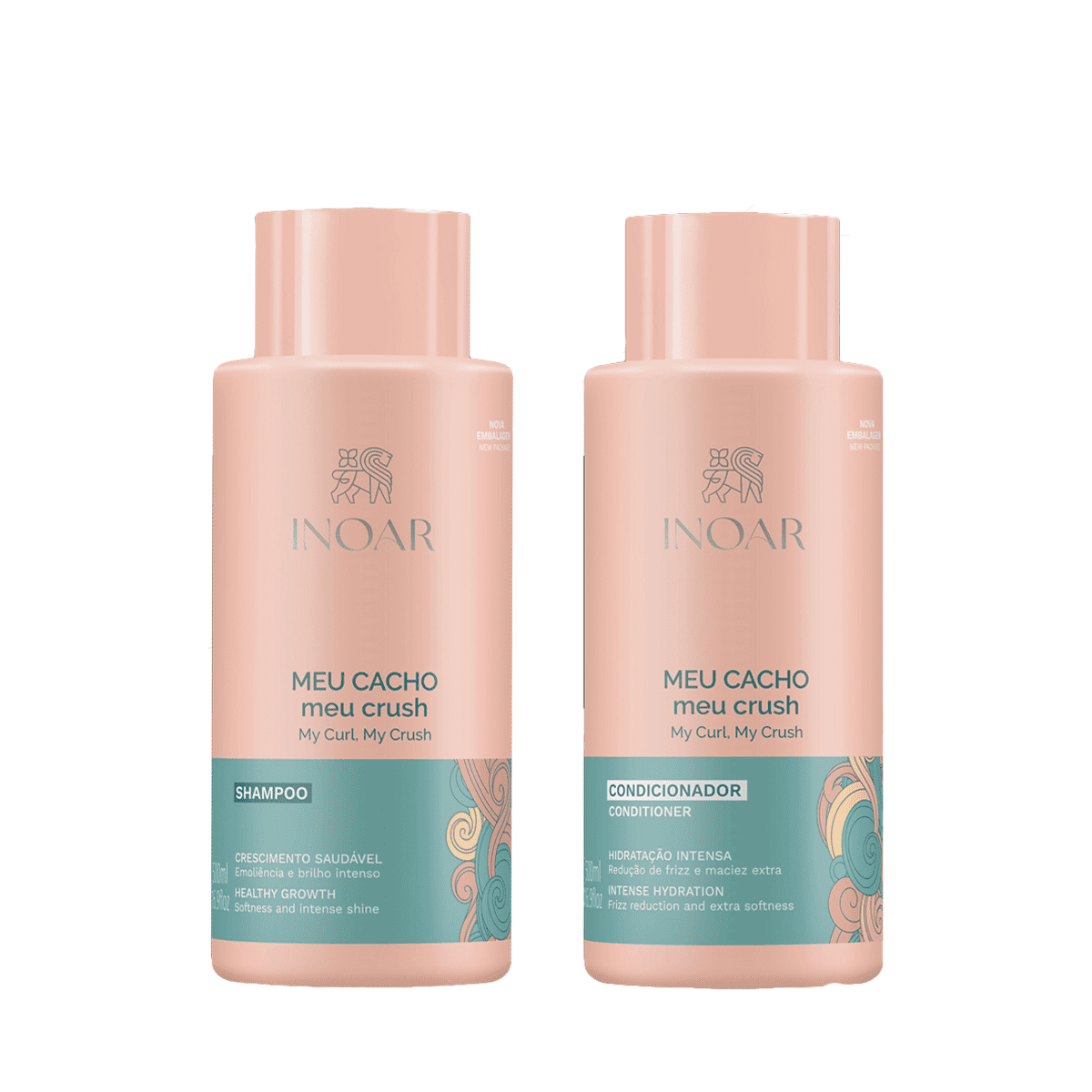 Meu Cacho Shampoo Y Acondicionador Inoar 500 Ml C/u