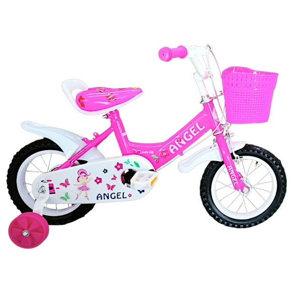 Bicicleta Aro 12 Infantil Rosado Angel