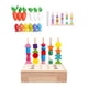 thumbnail image 1 of Juego De Juguetes De Secuenciación De Cuentas De Madera, Cuentas De Cordones Para Niños De 2, 3, 4 Y 5 Años, Pesca Y Zanahorias, 1 of 3