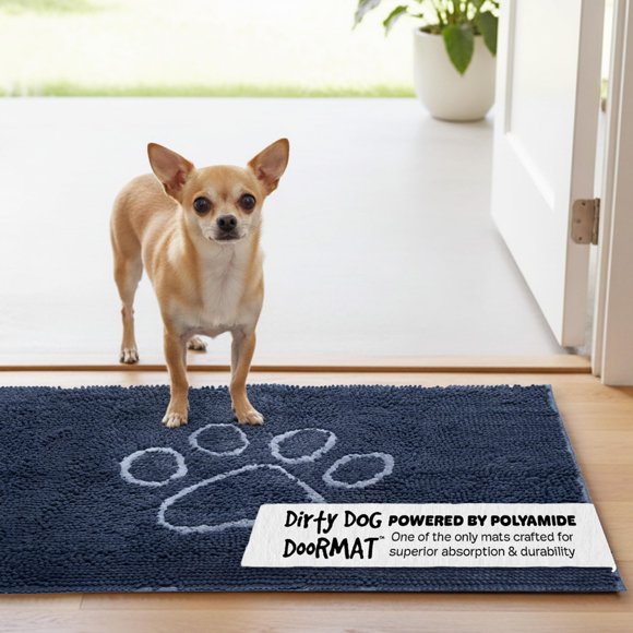 Dog Gone Smart Felpudo Dirty Dog Super Absorbente Gris Niebla