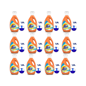Pack 12 Detergentes Liquido Ace Natural 2 En 1 Concentrado 1.8 Lt Cada Uno.