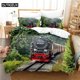thumbnail image 1 of Train Bedding Set Duvet Cover Set Bedding Digital Printing Bed Linen Bedding Set Fashion Design, 1 of 5