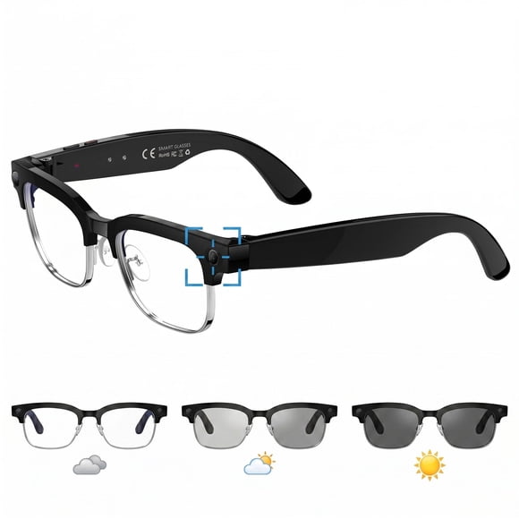 Gafas inteligentes Fecoul con cámara y video 1080P HD