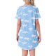 thumbnail image 3 of INSPIRE CHIC Camisón a Rayas Coloridas para Mujer Regreso a Clases Camiseta de Manga Corta Cuello Redondo Vestido Ligero Casual para Dormir M Nube Luna, 3 of 6