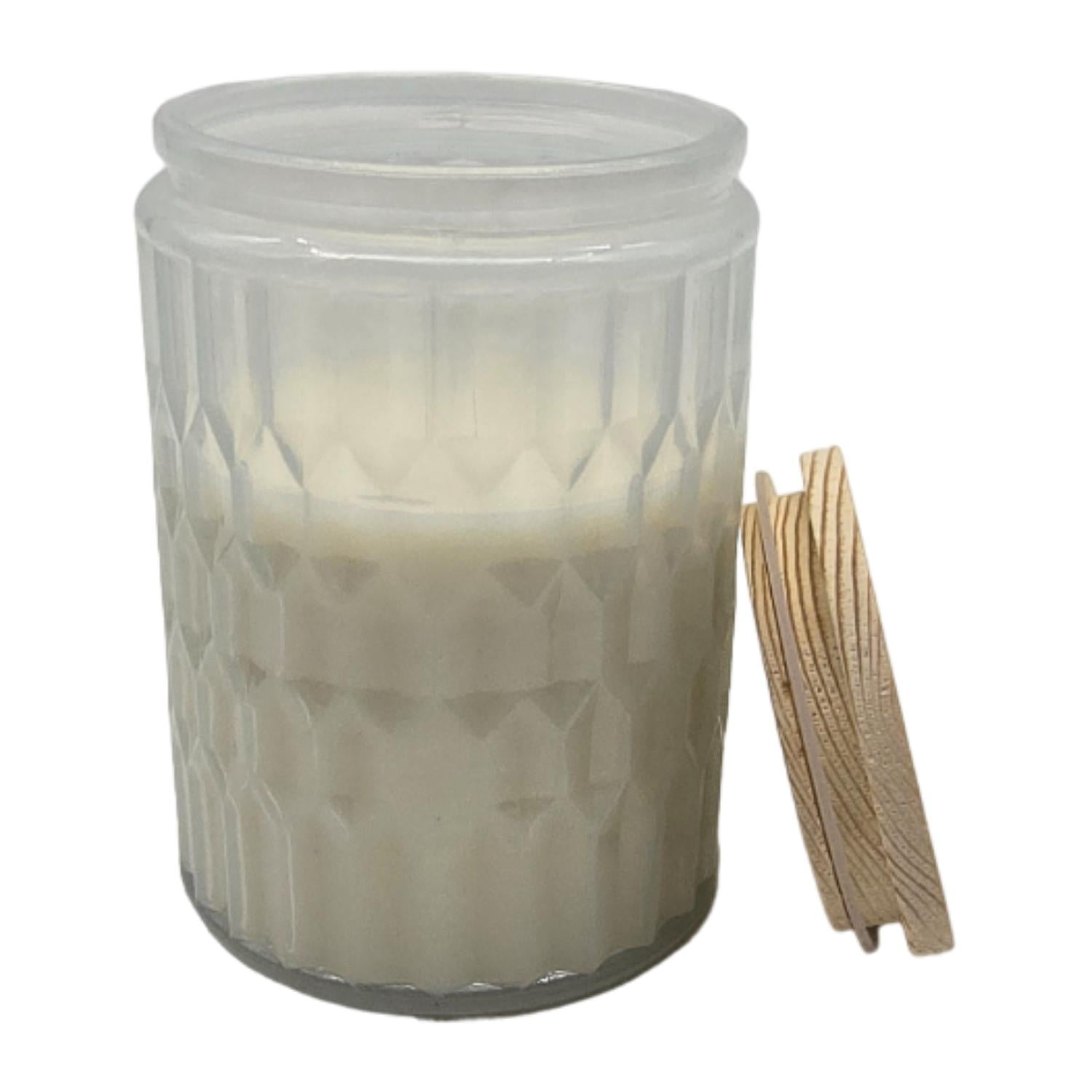 Fliperex - Vela Aromatica Elegante Fragancia Duradera Vaso Diseño Color Blanco