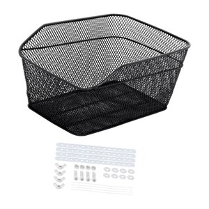 Magideal - Cesta Trasera Para Bicicleta, Cesta Trasera Para Bicicleta, Metal, Extraíble, Cesta Trasera Universal Para Bicicleta, Portaequipajes, Cesta De Almacen