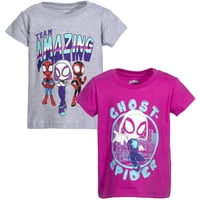 Remeras Gráficas Marvel Spidey Para Niñas Pequeñas 2-Pack Talle 4T