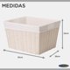 thumbnail image 4 of Pack 2 Canastos Cestas Organizadoras Carry All  Estilo Ratán Crema M, 4 of 6