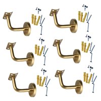 Magideal - 6X Soporte De Barandilla Para Escaleras, Soportes Para Pasamanos, Herrajes Para Pasillos, Fácil Instalación, Pasamanos Fijos Para Escaleras, Pasamanos 6 Cm X 8 Cm