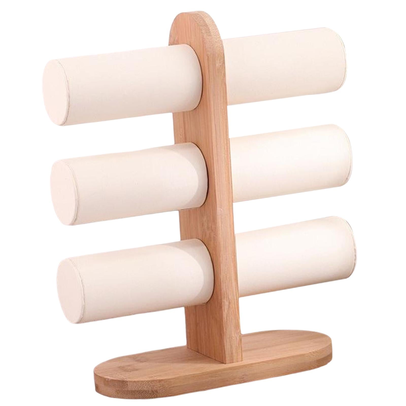 Ioensy - Estante De Exhibición De Joyería T Bar Pulsera Rack Reloj De Pulsera Organizador Blanco