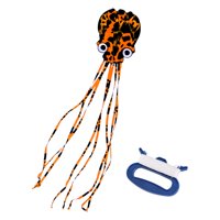 Bothyi - Hermosas Cometas Grandes De Pulpo Suave Con Línea De Vuelo De 30 M Para Park Beach Orange Black