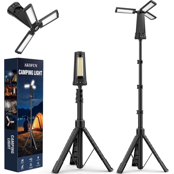 Lámpara recargable AKOFUN de 15000 mAh con soporte LED para camping