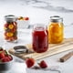 thumbnail image 3 of Frascos Mason GLING de vidrio de boca regular de 16 oz con tapas herméticas x6, 3 of 6