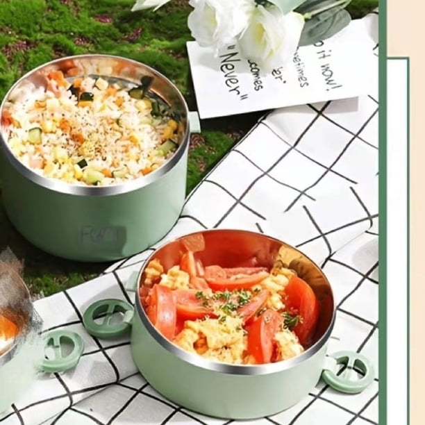 1pc 304 Stainless Steel Portable Multi-layer Bento Box, Large-capacity Lunch Box For Students (Lunch Bag Not Included)