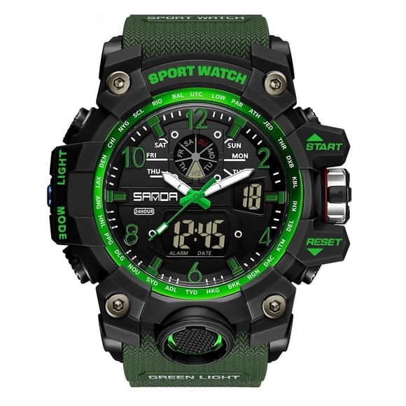 Reloj AIMES militar impermeable para hombre con alarma y cronómetro