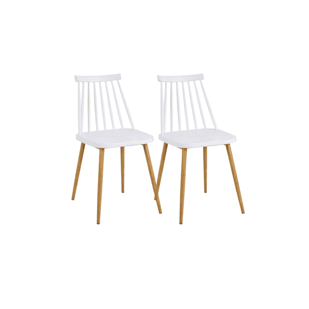 Pack 2 Sillas de Comedor Resistentes Royal - Blanco