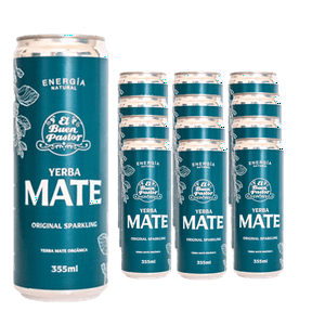 Pack X 12 Uni Bebida Yerba Mate Energizante Natural El Buen Pastor 355Ml