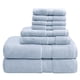 thumbnail image 1 of Juego de toallas de baño Madison Park, 800 g/m², 100% algodón, azul claro, 8 piezas, 1 of 9