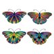 thumbnail image 1 of 4 Piezas De Adornos De Pared De Mariposa De Hierro Para Bodas, Cafeterías, Patios, Vallas, Estilo B, 1 of 5