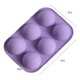 thumbnail image 4 of Moldes Silicona 6 Cavidades Semiesfera Repostería Pastelería Cl Violeta, 4 of 7