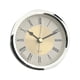 thumbnail image 4 of Reloj Redondo Con Inserto Moderno Con Números Romanos Para Sala De Estar, Dormitorio, Escuela, Plata, 4 of 5