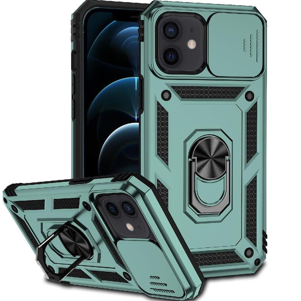 Estuche Gangxun Para Iphone 12 Mini, Soporte Giratorio 360°, Estilo Mecánico Y Magnético