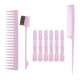thumbnail image 5 of 9x Juego De Peines Para Peinar El Cabello Juego De Cepillos Para El Cabello Portátil Para Peluquería Barbershop Pink, 5 of 5
