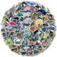 thumbnail image 1 of Pegatina Aowplc Ocean Animal, vinilo impermeable, paquete de 100 unidades, 1 of 6