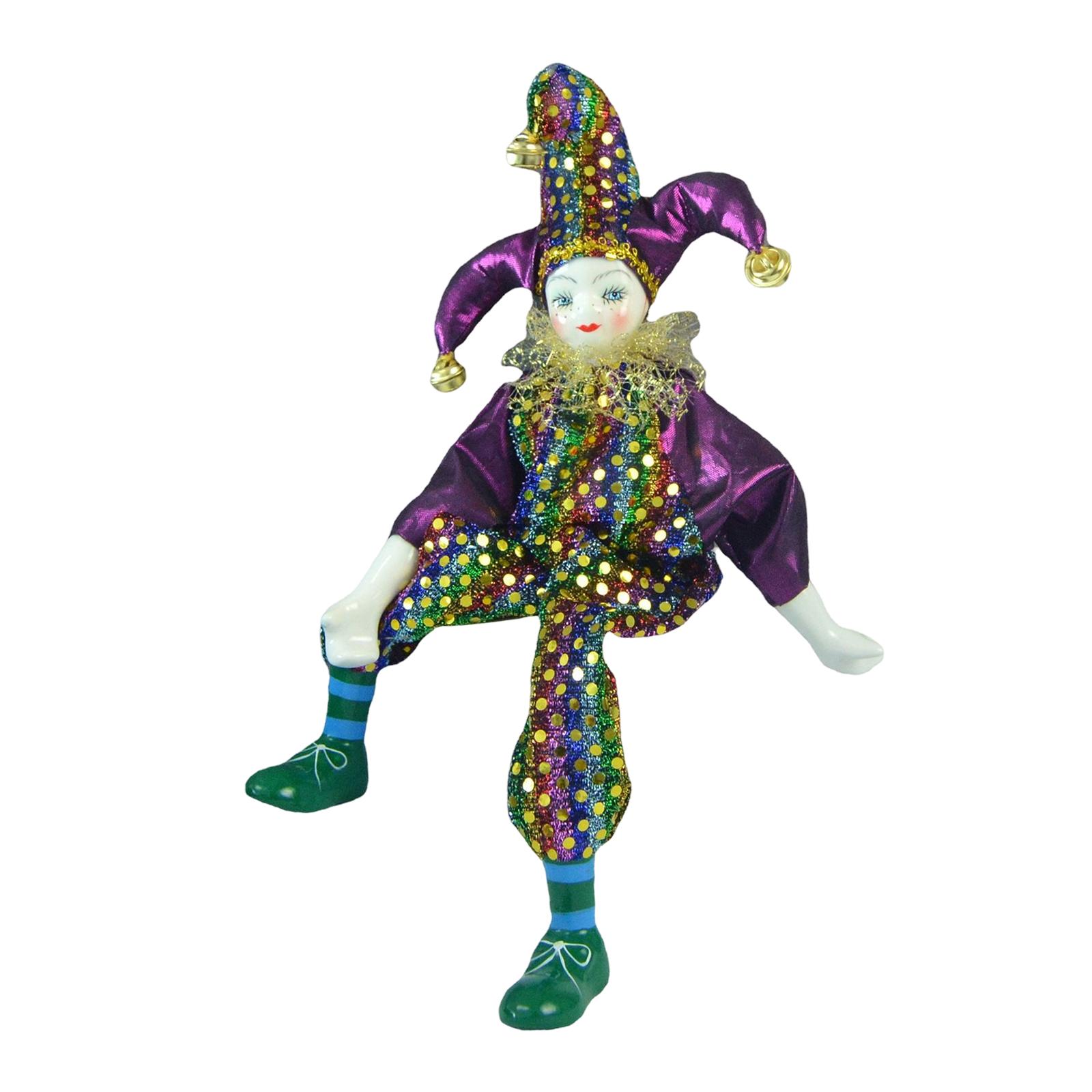 Magideal - Juguete De Hecho A Mano, Muñeca Antigua, Adornos De Halloween, Exhibición Del Hogar, Muñeca Arlequín De 15 Pulgadas Para Regalo, Festival, Cump