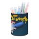 thumbnail image 1 of El Show de Ren y Stimpy-theme Cylinder Pen Holder Pencil Organizer with Flannel Lining PVC Leather Material Cardboard Base for study work 10*8CM, 1 of 6
