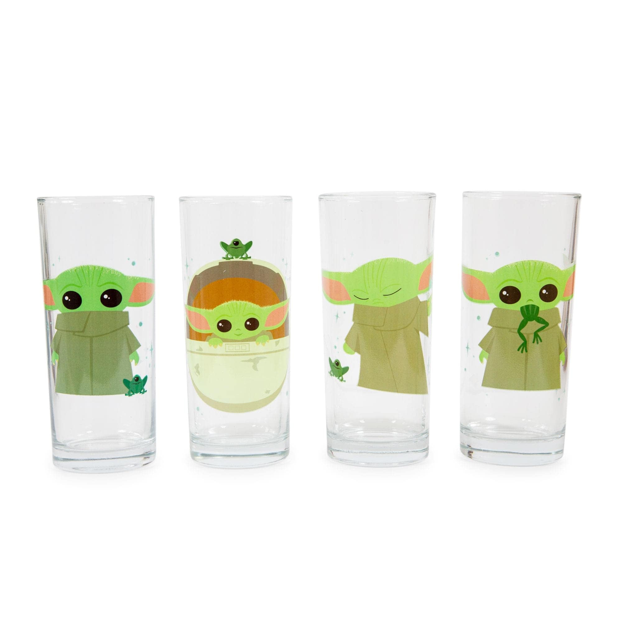 Juego De 4 Vasos Star Wars The Mandalorian Grogu, 300 Ml