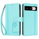 thumbnail image 3 of Funda Cartera Trébol para Google Pixel 8 con Ranuras Tarjetas y Carga Inalámbrica Verde menta, 3 of 6