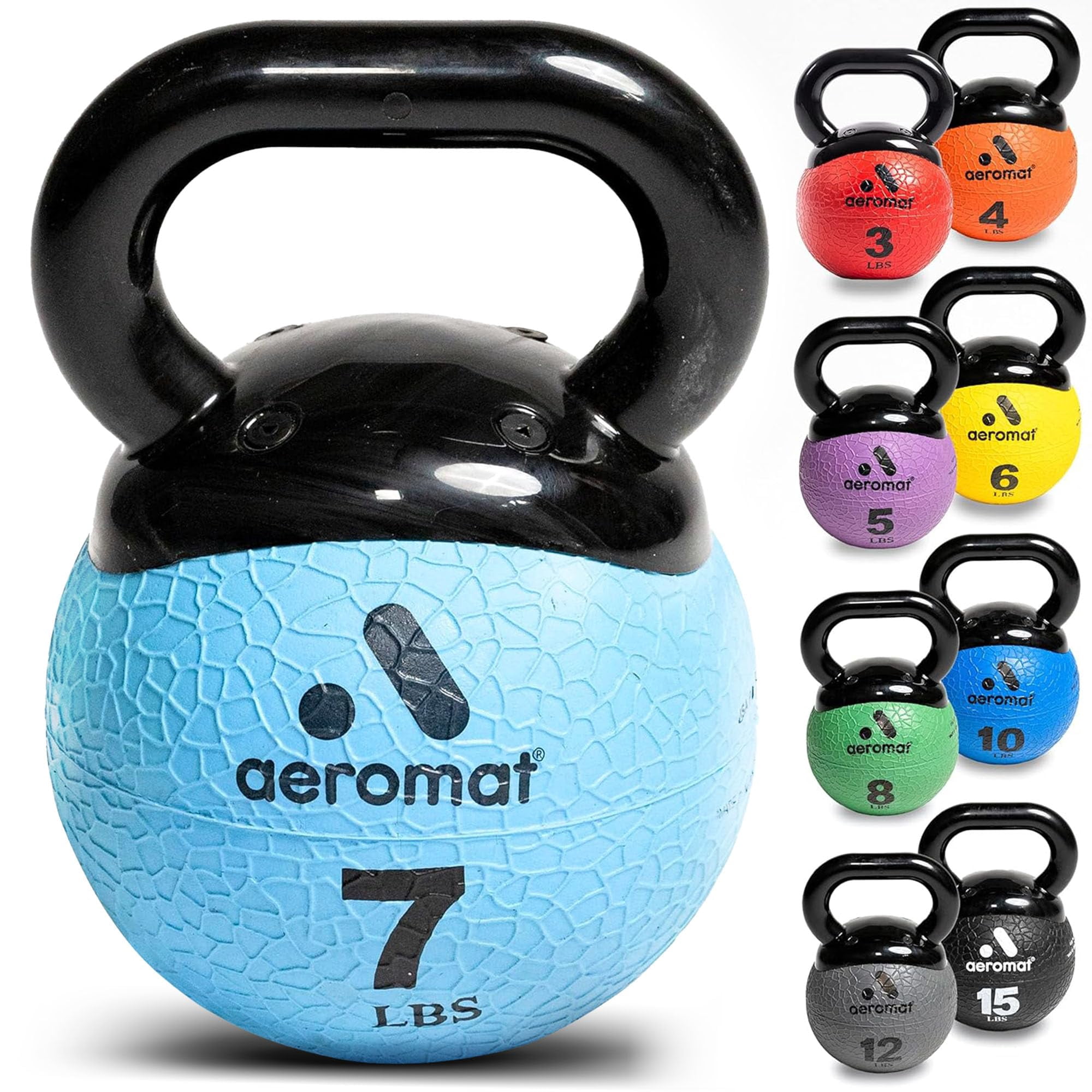 Set De Pesas Rusas Aeromat 3.2 Kg Para Mujer - Azul Claro (2 Unidades)