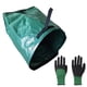 thumbnail image 1 of 2pcs, 53 Gallon Garden Garbage Bag Garden Gloves, Wear-resistant Non-slip Outdoor Latex Garden Planting Weeding Protective Gloves, Yard Dustpan Type Garden Bags, For Collecting Leaves Reusable Heavy D, 1 of 4