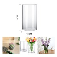 Xianzhu - Jarrón Hidropónico De Vidrio Transparente, Moderno Jarrón Cilíndrico 20 Cm