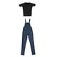 thumbnail image 3 of 2 Uds Moda 1/6 Camiseta Y Pantalones Vaqueros Con Tirantes Para Accesorios De Figuras De Acción De 12 Pulgadas, 3 of 3