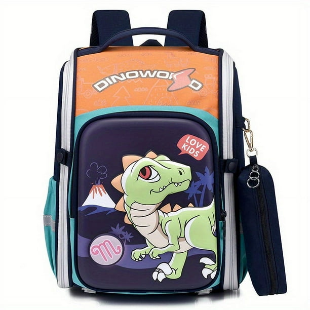 Children's Cartoon Dinosaur Unicorn Backpack Lightweight Primary School Schoolbag For Boys Girls Spine Protection Wear-resistant Schoolbag